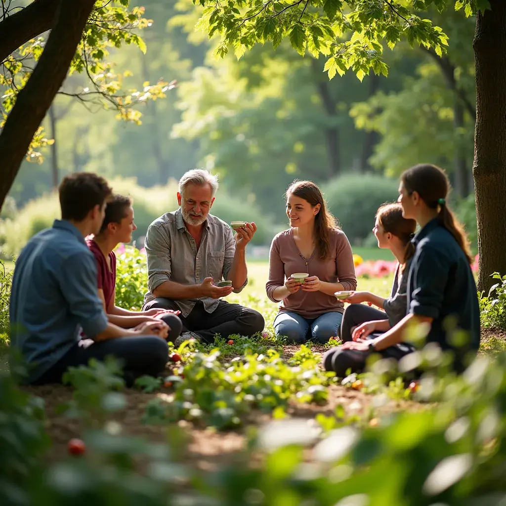 Szárított gyógynövények, amelyek a tea fő összetevőit képezik, szépen elrendezve
